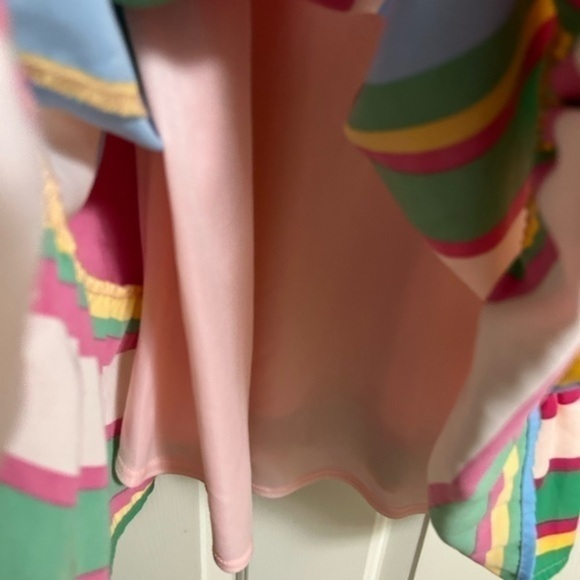 Peach Love California Striped Dress Medium spaghetti straps - Picture 4 of 6